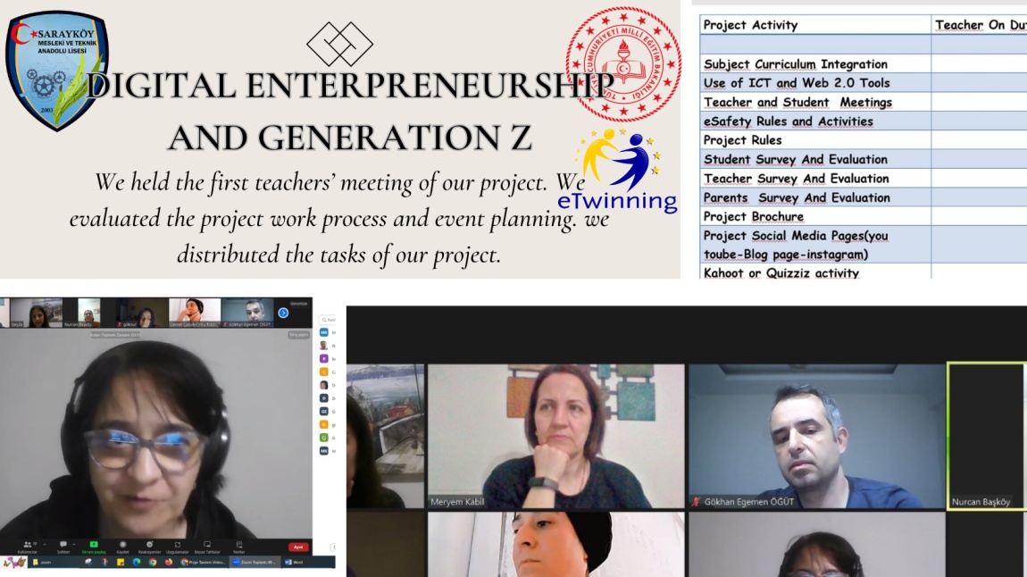 “Digital Entrepreneurship and Generation Z” Avrupa eTwinning Projemiz Başladı.